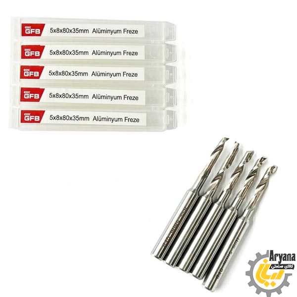 فرز انگشتی تک پر آلومینیوم 5x8x80x35mm برند GFB