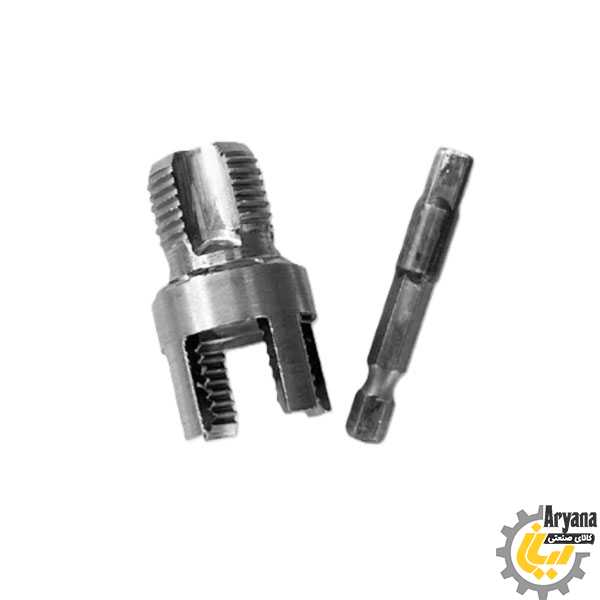 حدیده و قلاویز زن لوله سفید سایز 1/2 اینچ