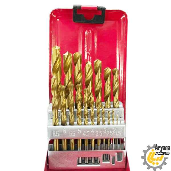 جعبه مته 19 عددی 1 تا 10 میلیمتری HSS طلایی