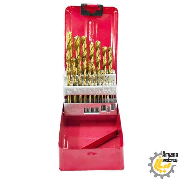 جعبه مته 19 عددی 1 تا 10 میلیمتری HSS طلایی